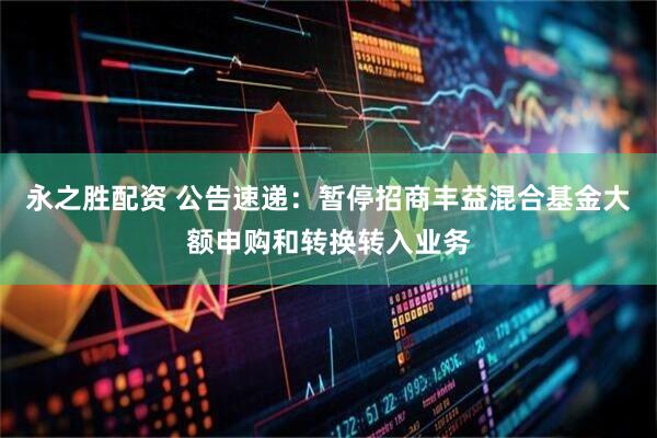 永之胜配资 公告速递：暂停招商丰益混合基金大额申购和转换转入业务